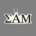 Paper Air Freshener W/ Tab - Greek Letters: Sigma Alpha Mu